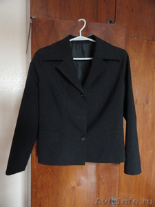 Костюм: пиджак+юбка черного цвета на школьницу рост150-152см - Изображение #1, Объявление #488239